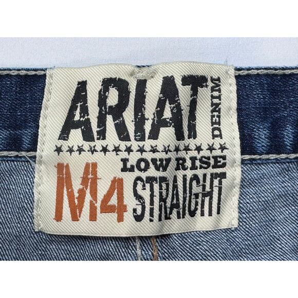 Ariat Denim Men's M4 Low Rise Straight Leg Blue Denim Jeans - Size 38x28.5 - Picture 9 of 9
